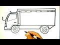Menggambar Mobil Truk Canter Wahyu Abadi Caranya Mudah Tutorial Indonesia
