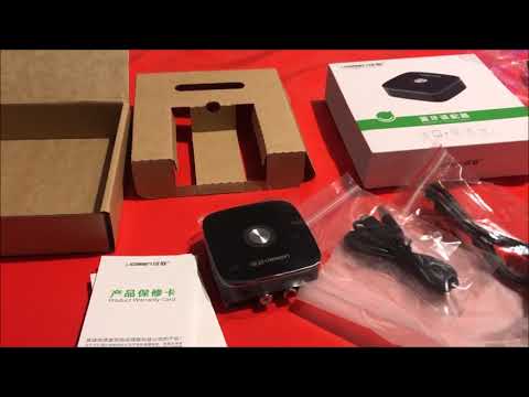 Ugreen Bluetooth 5.0 imtuvo adapteris 2x RCA 3.5mm lizdas aptX juodas video