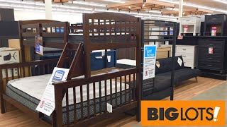 BIG LOTS BEDS BEDROOM FURNITURE DRESSERS MATTRESSES SHOP WITH ME SHOPPING STORE WALK THROUGH