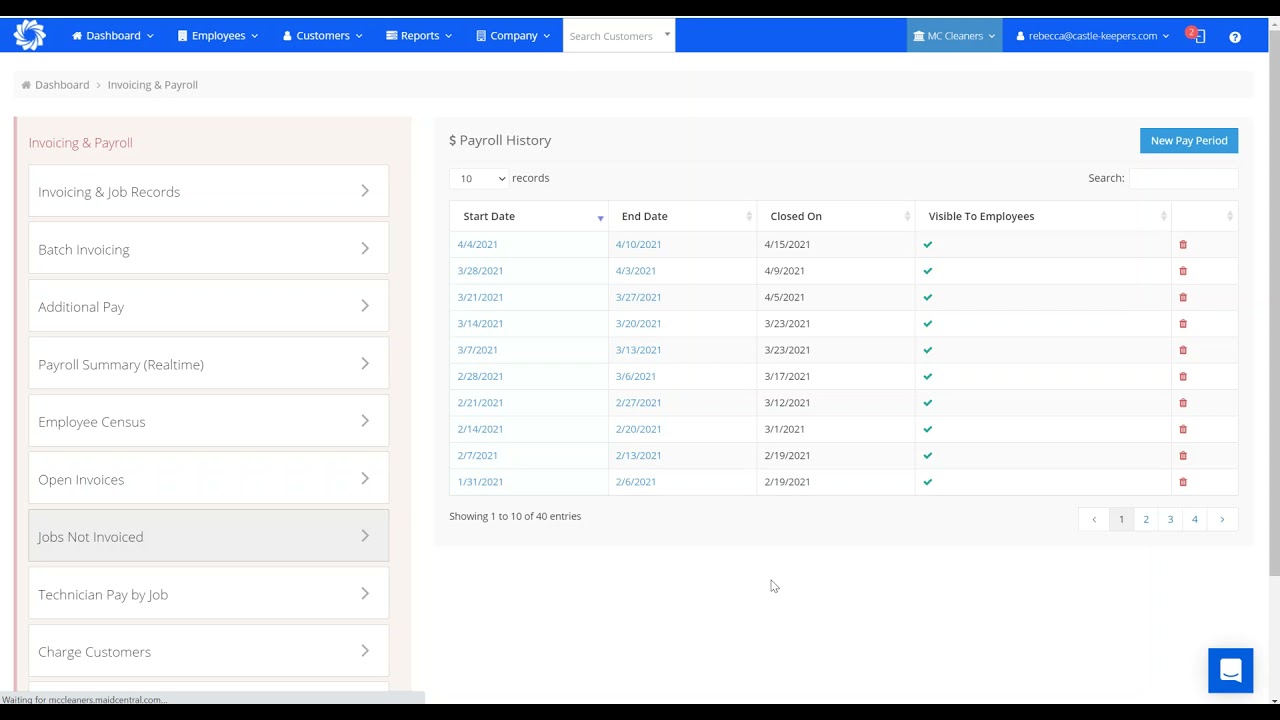 Customer Invoice Moves to Batch Invoices