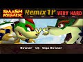 Smash Remix Classic Mode Remix 1P Gameplay With Bowser VERY HARD