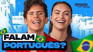 Camila Mendes e Rudy Mancuso falando português!