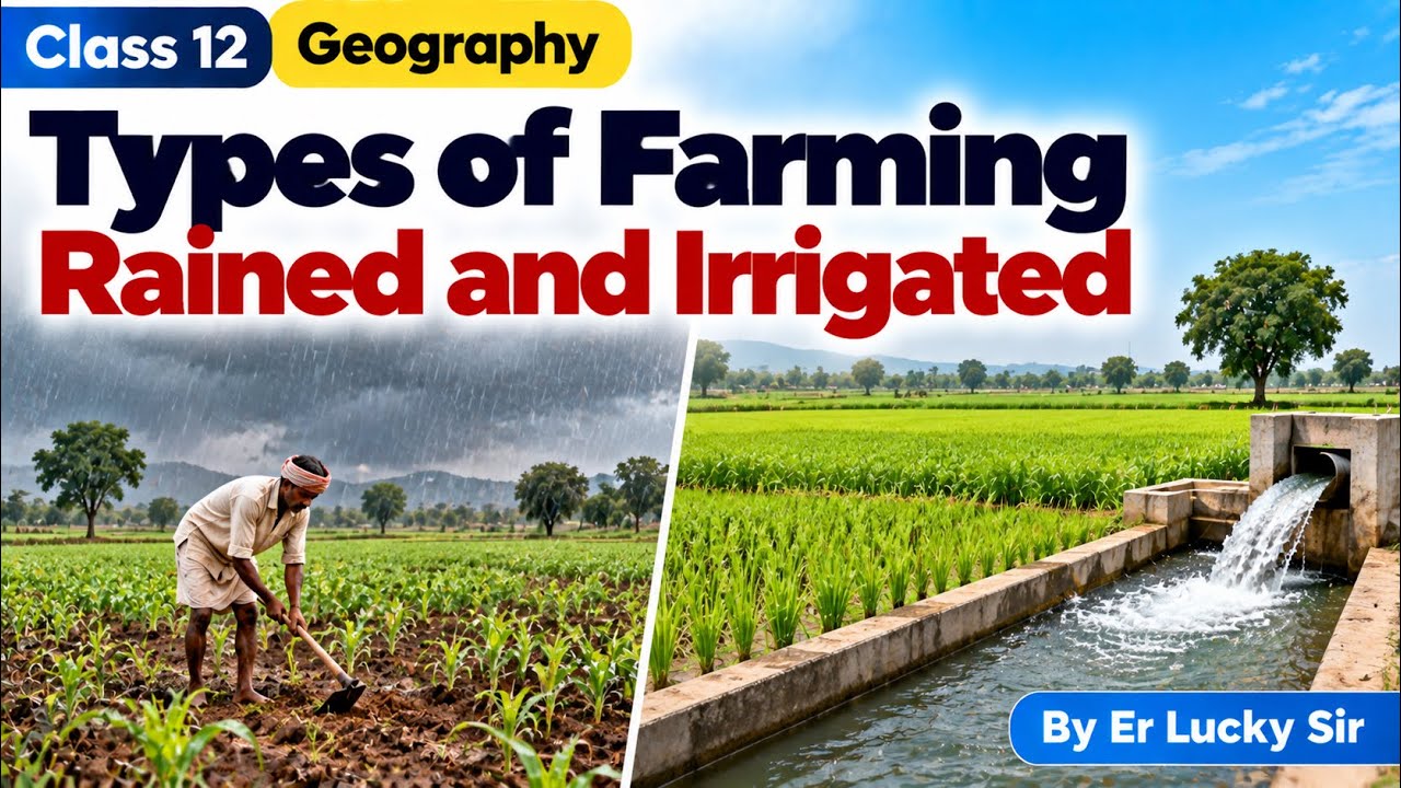Types of Farming - Rainfed and Irrigated Farming - Class 12 Geography