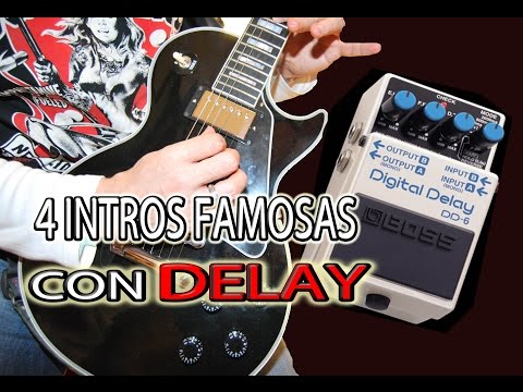 4 INTROS FAMOSAS CON DELAY EN GUITARRA