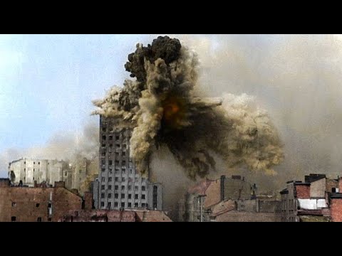 ZNISZCZENIE WARSZAWY PRZEZ NIEMCÓW - DESTRUCTION OF WARSAW BY THE GERMANS, FILM FULL HD KOLOR
