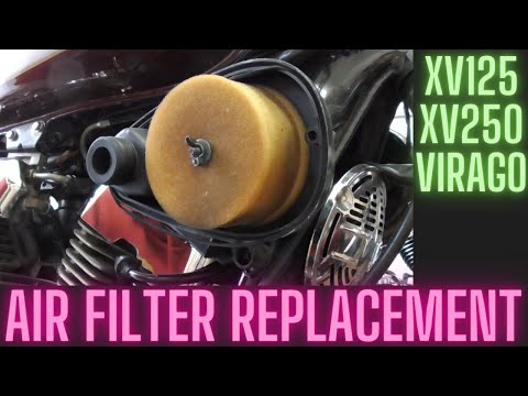 【XV125 Air filter Replacement】Yamaha virago 250 & 125 V-star250