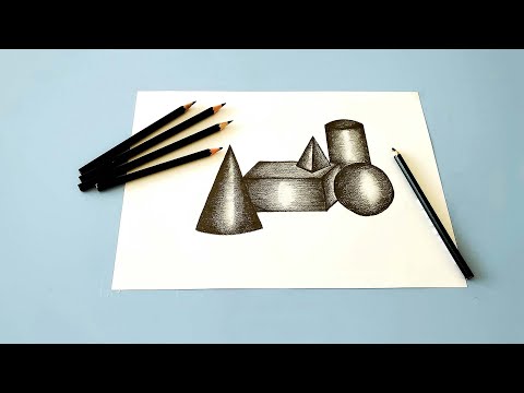 How To Shade Basic Forms Pencil Tutorial For Beginners | Step By Step | SPArt Studio