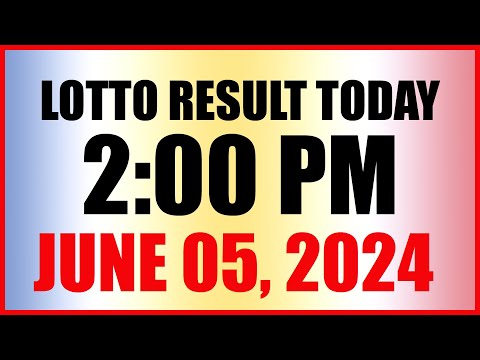 Lotto Result Today 2pm June 5, 2024 Swertres Ez2 Pcso