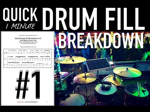 Quick Drum Fill Breakdown #1 - Nick Bukey Drum Cam
