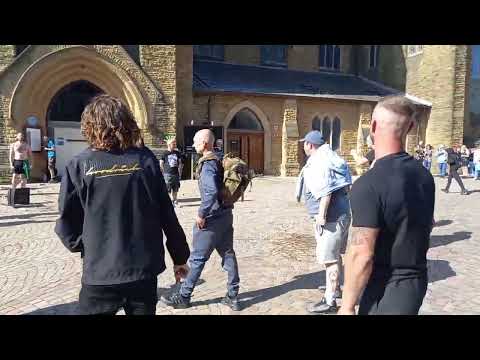 Far right yobs attack punks enjoying Rebellion Festival, Blackpool 03.08.24