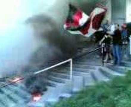 Choreographie bei Admira gegen FC lustenau + Scharrers Tor