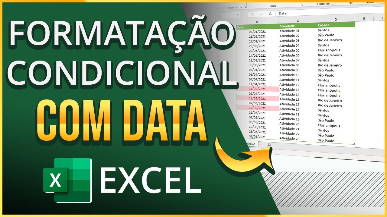 Formatação Condicional com Data no Excel -  Forma Prática com Passo a Passo