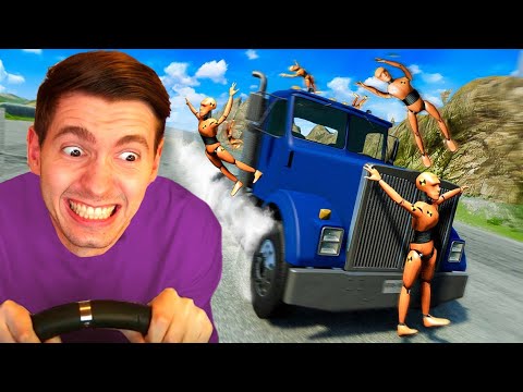 DESCI A LADEIRA com o DUMMY DO BBB - BeamNG Drive