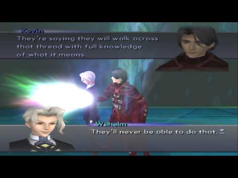 Xenosaga III HD Cutscene 340 - chaos and Wilhelm (Zarathustra's Hall) - ENGLISH - SWIMSUIT MODE