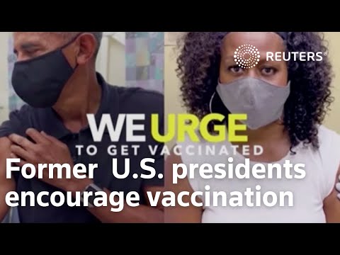 米国の歴代大統領が一堂に会し、ワクチン接種を奨励 (Former U.S. presidents come together to encourage vaccination)