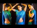 Model Saranya In Blue Saree