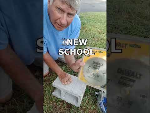Part of a video titled CONCRETE BLOCK CUT - YouTube