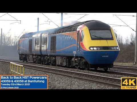 Back to Back HST Power Cars - 43059 & 43058 at Bamfurlong - 02nd March 2021