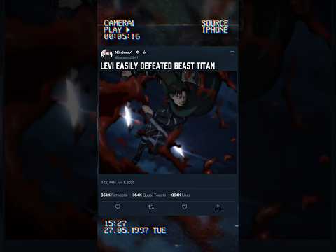 levi easily defeated beast titan☠️🥶