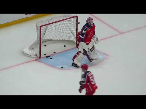 Ivan Fedotov №28 and Alexander Sharychenkov №39 pre game warm up