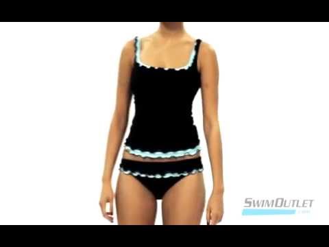 Profile by Gottex Tricolore Fold-Over Bottom | SwimOutlet.com