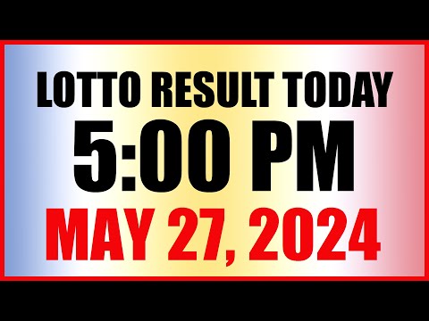 Lotto Result Today 5pm May 27, 2024 Swertres Ez2 Pcso