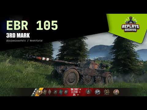 Panhard EBR 105 - 3rd mark / 7082 assist, 4930 damage, 1430 exp., Westfield, World of Tanks