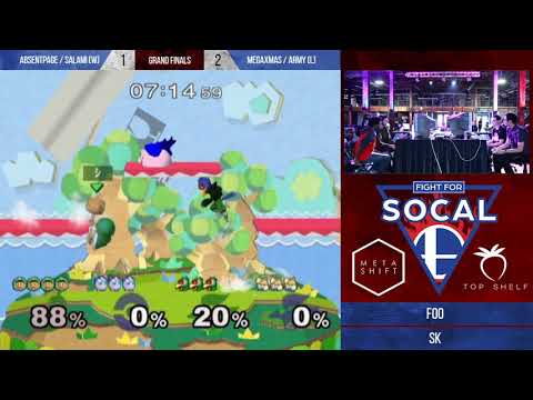 Fight For SoCal 3 - MegaXmas / ARMY (Green) VS Salami / AbsentPage (Blue) - SSBM - Grand Finals
