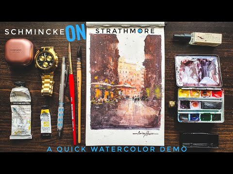 Schmincke Horadam Aquarell + Strathmore 400 Series Watercolour Sketchbook ~ a quick watercolor demo
