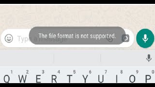 How to Fix the “File Format is Not Supported” Error on WhatsApp