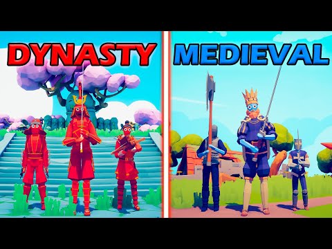 DYNASTY TEAM vs MEDIEVAL TEAM - Totally Accurate Battle Simulator | TABS