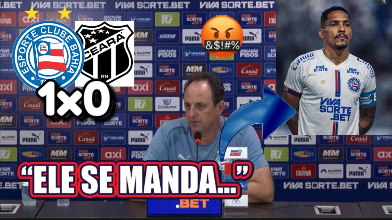 😱💣ESPORRO AO VIVO: COLETIVA DE ROGÉRIO CENI APÓS VENCER O CEARÁ;🚨 BAHIA 1x0 CEARÁ