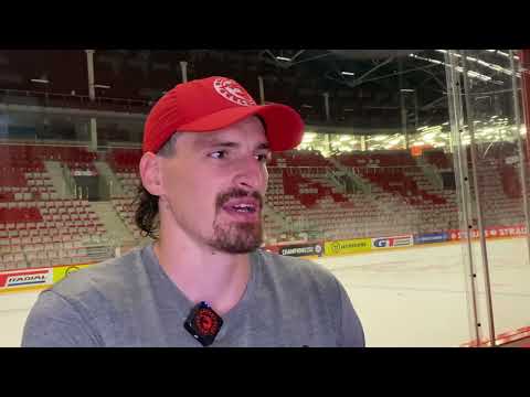 Daniel Voženílek po zápase proti Belfastu