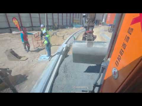 디벨로 03w 굴착기 부대토목 골제 포설작업 굴삭기 포크레인 excavator digger operator korea 