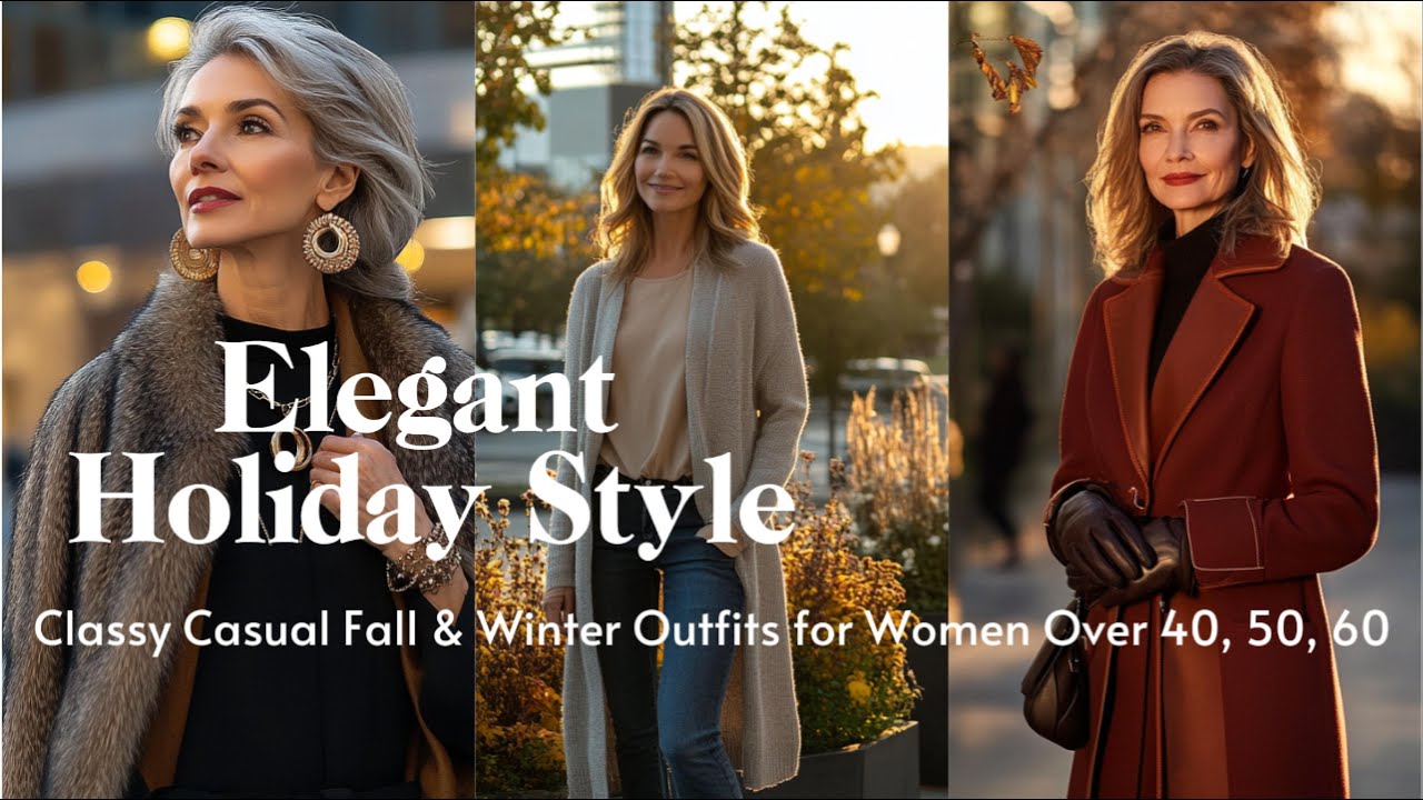 Elegant Holiday Style: Classy Casual Fall & Winter Outfits for Women Over 40, 50, 60
