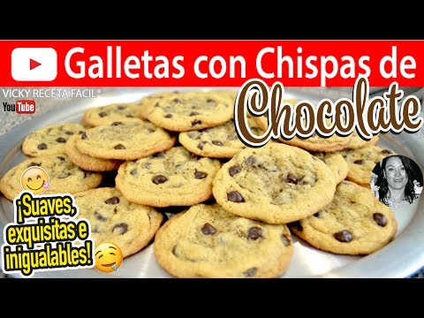 GALLETAS CON CHISPAS DE CHOCOLATE | Vicky Receta Facil Video