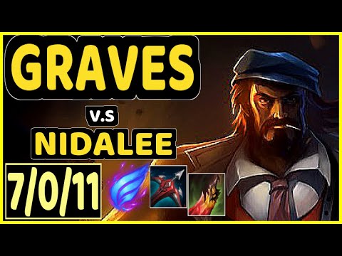 PEANUT (GRAVES) vs NIDALEE - 7/0/11 KDA JUNGLE GAMEPLAY - KR Ranked GRANDMASTER