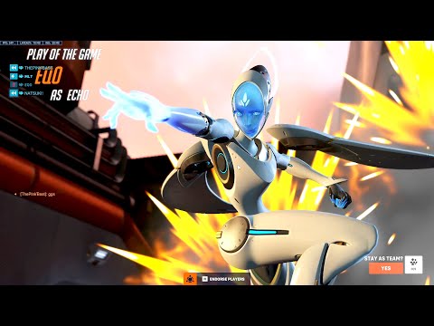 EQO PRO TRACER AND ECHO GAMEPLAY! POTG! [ OVERWATCH 2 SEASON 4 TOP 500 ]