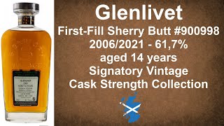 Glenlivet aged 14 years First-Fill Sherry Butt #900998 Single Malt Whisky Review by WhiskyJason