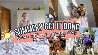 PRODUCTIVE CLEAN WITH ME SUMMER 2022 Pre Holiday Get It Done:Food Shop,Cleaning & Laundry Motivation
