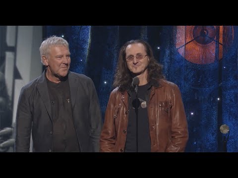 Alex Lifeson & Geddy Lee of Rush Induct Yes into the Rock & Roll Hall of Fame - 2017