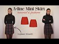 Basic A Line Mini Skirt Tutorial PATTERN Beginner Friendly Sewing Patterns