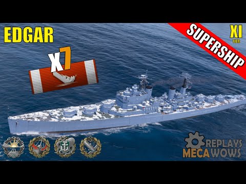 SUPERSHIP Edgar 7 Kills & 269k Damage | World of Warships Gameplay