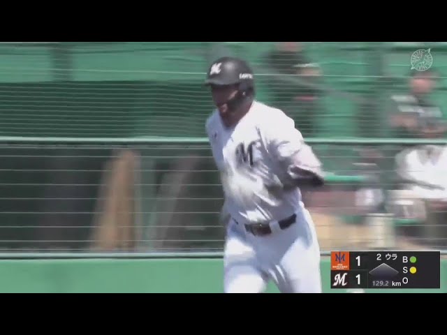 【ファーム】今季初ヒットがホームラン‼ マリーンズ・池田来翔 勝ち越しのソロホームランを放つ‼ 2025年3月20日  千葉ロッテマリーンズ 対 オイシックス新潟アルビレックスBC