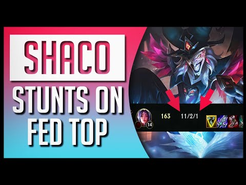 SHACO SUPPORT BEATS SUPER FED TOP LANER - League of Legends
