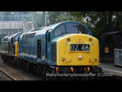 (HD) BR Class 40145+40106 On 0Z46 At Mills Hill Greater Manchester At 13.53Pm On The 22/07/2020