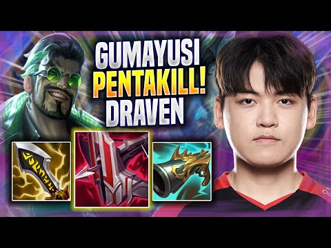 GUMAYUSI GETS PENTAKILL WITH DRAVEN! - T1 Gumayusi Plays Draven ADC vs Aphelios! | Season 2022