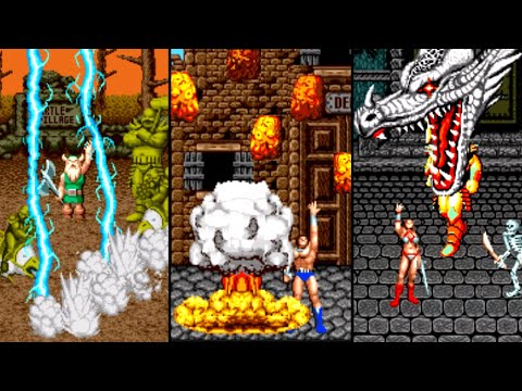 Golden Axe - All 13 Magic Spells - Genesis - (1989) - Sega - Retro Nostalgia