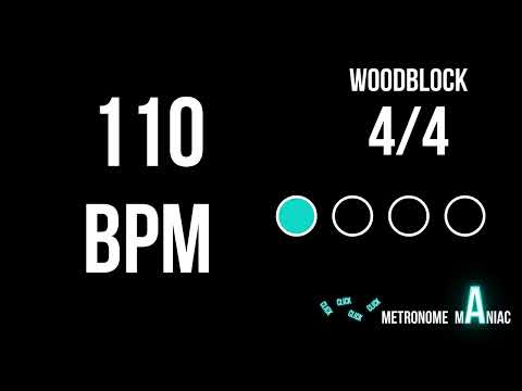 Metronome 110 BPM 4/4 - Woodblock