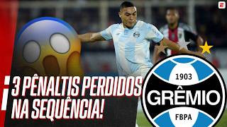 SURREAL! JOGADOR DO GRÊMIO PERDE TRÊS PÊNALTIS SEGUIDOS CONTRA O PALESTINO NA SUL-AMERICANA!